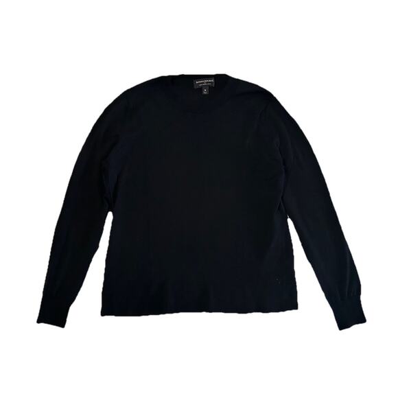 Banana Republic Women’s 100% Merino Wool Crewneck Knit Sweater Black Size M - Picture 1 of 4